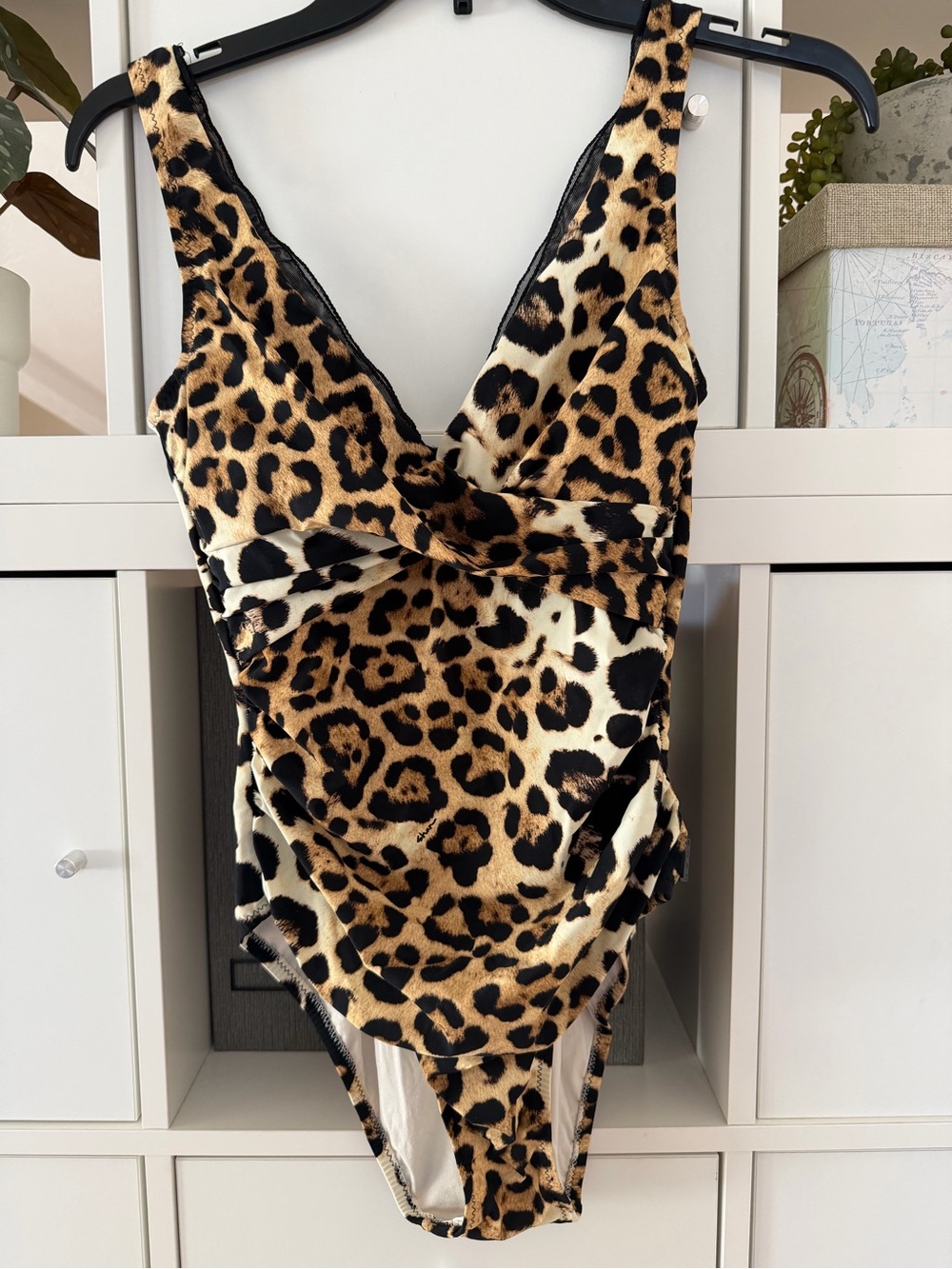 SHAN Cheetah Print One Piece Swimsuit Size 8 - Picture 3 of 10